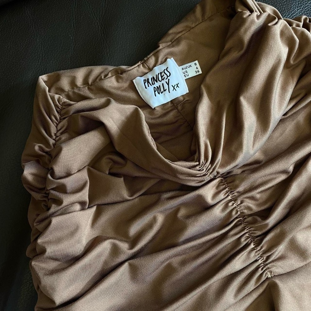 Princess Polly Brown Fit and Flare Mini Skirt - Picture 5 of 5